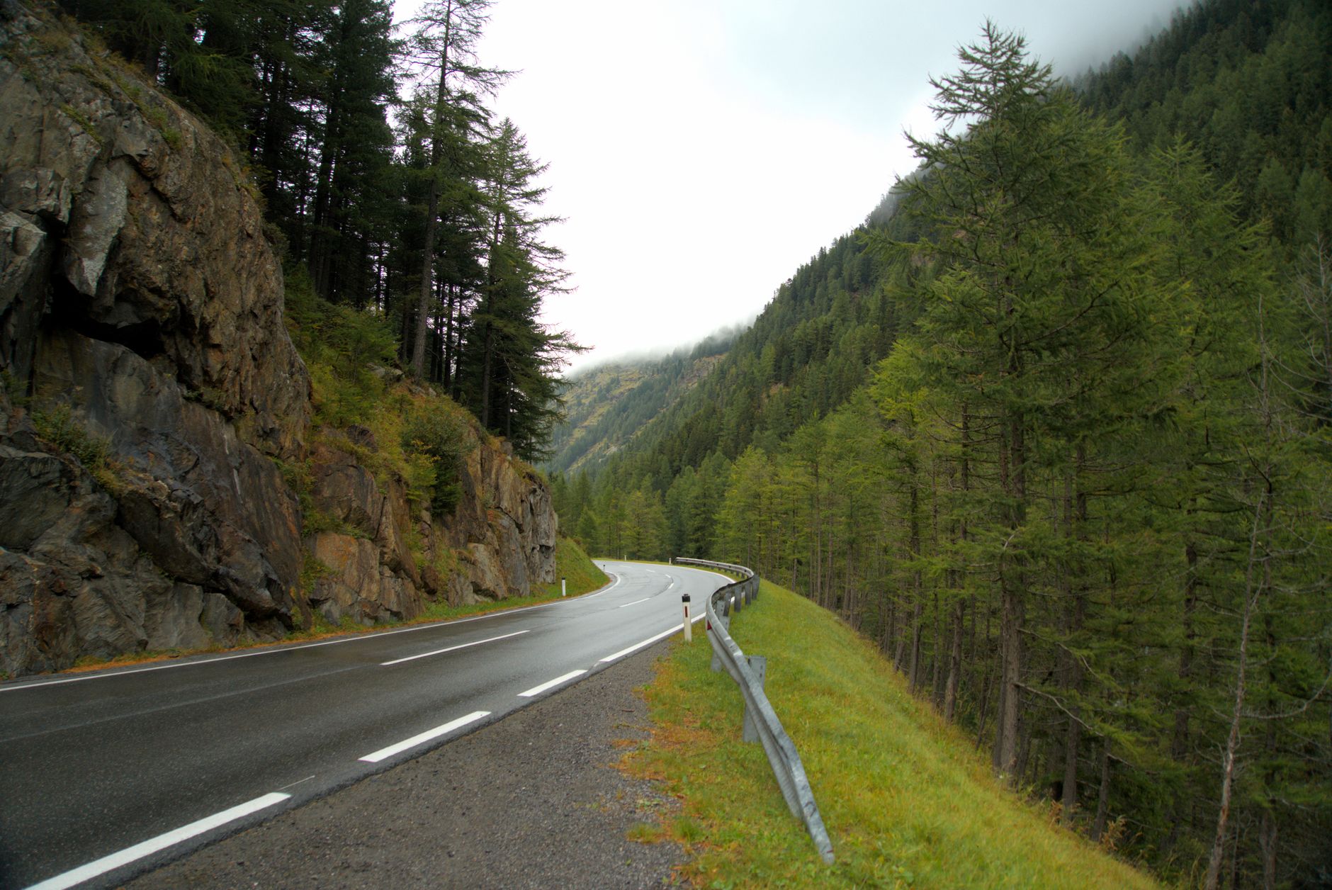 Misty Alpine pass